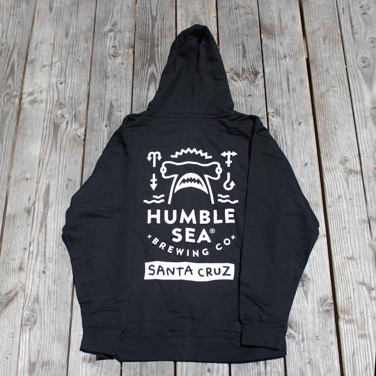 Hammerhead Santa Cruz Zip Up Hoodie Humble Sea Brewing Co