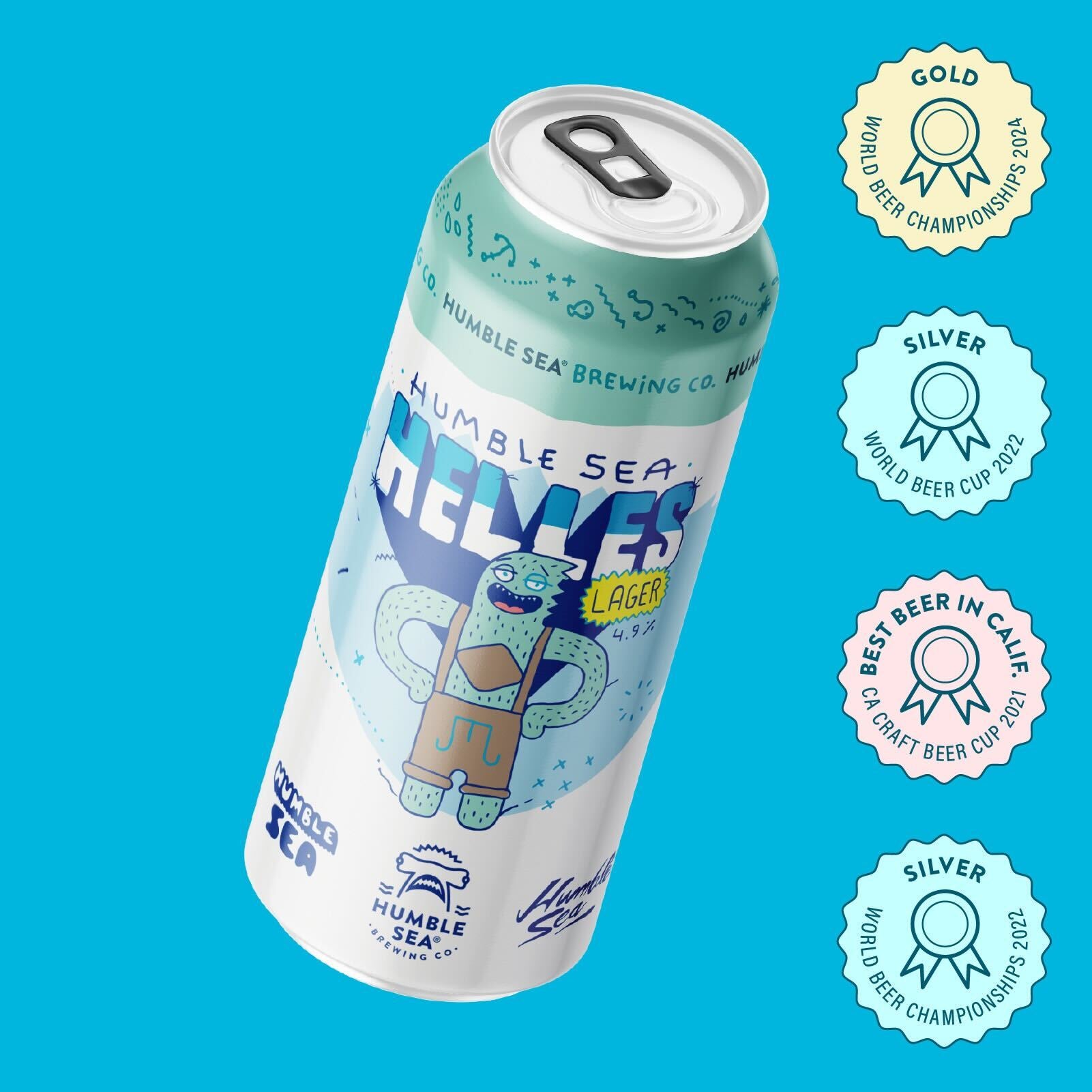 Humble Sea Helles - Munich Helles (4-pack of 16 oz cans)