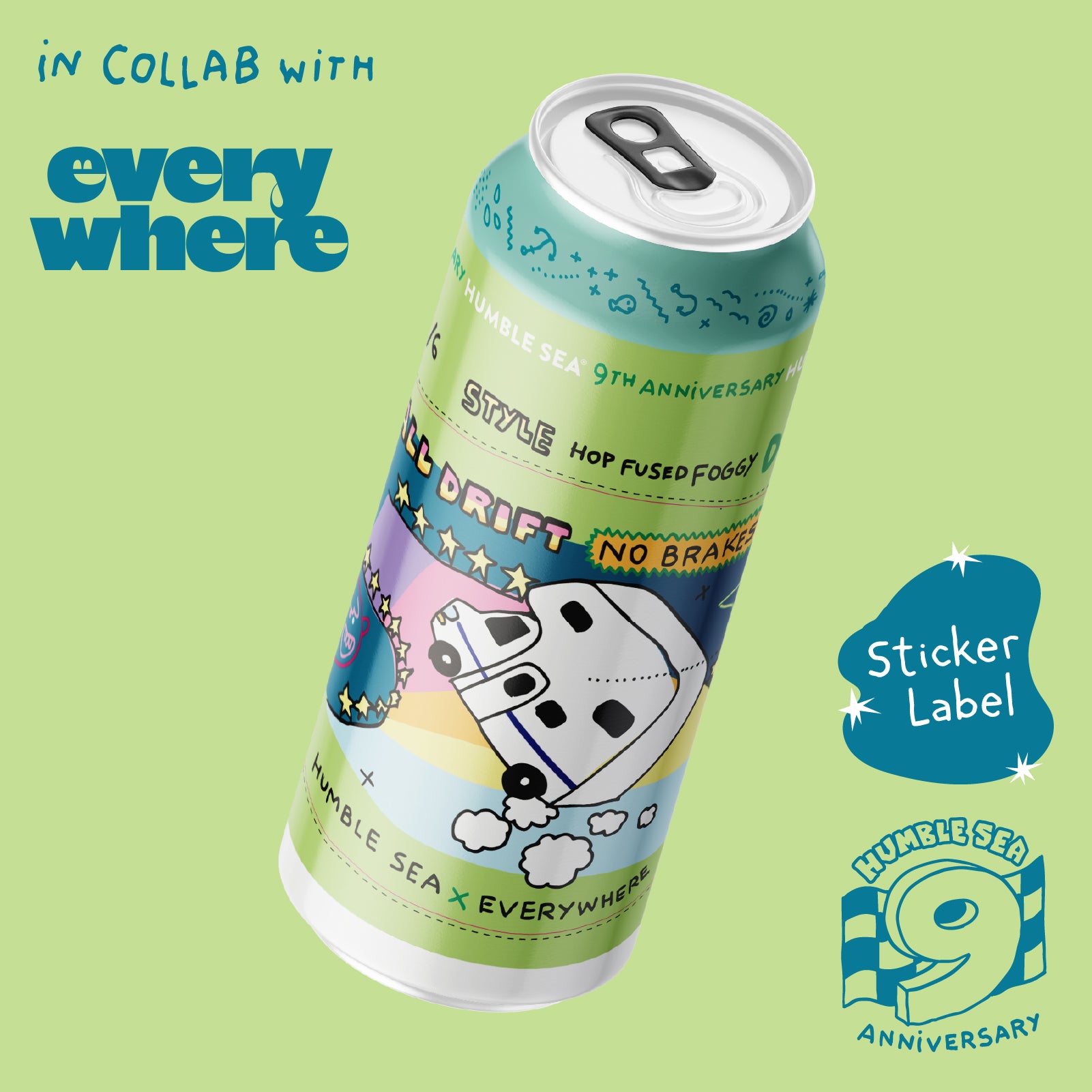 All Drift, No Brakes - Hop Fused Foggy DIPA (4-pack of 16 oz cans)