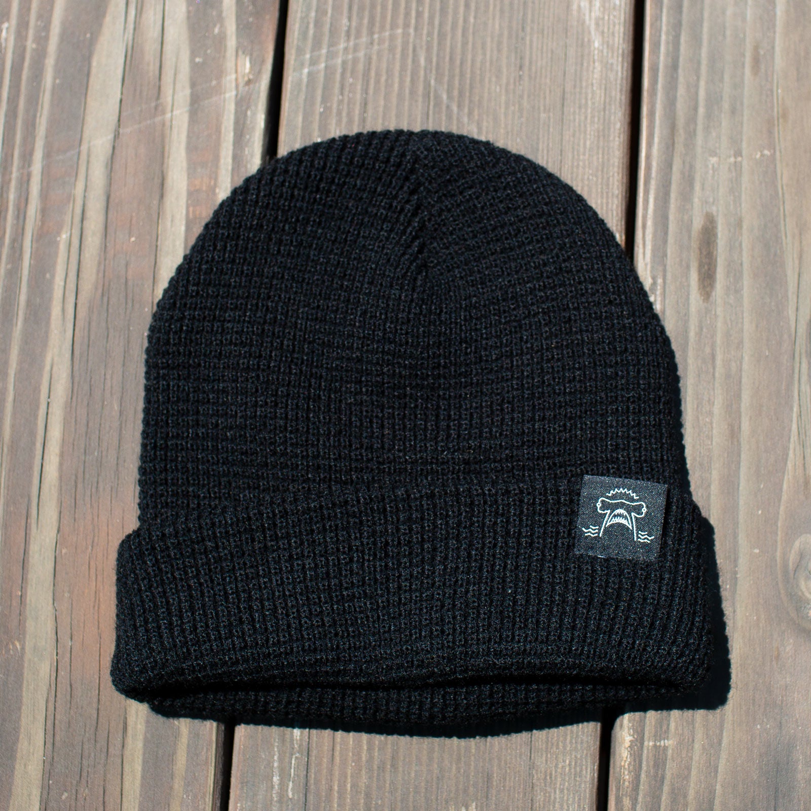 Waffle Knit Shark Beanie