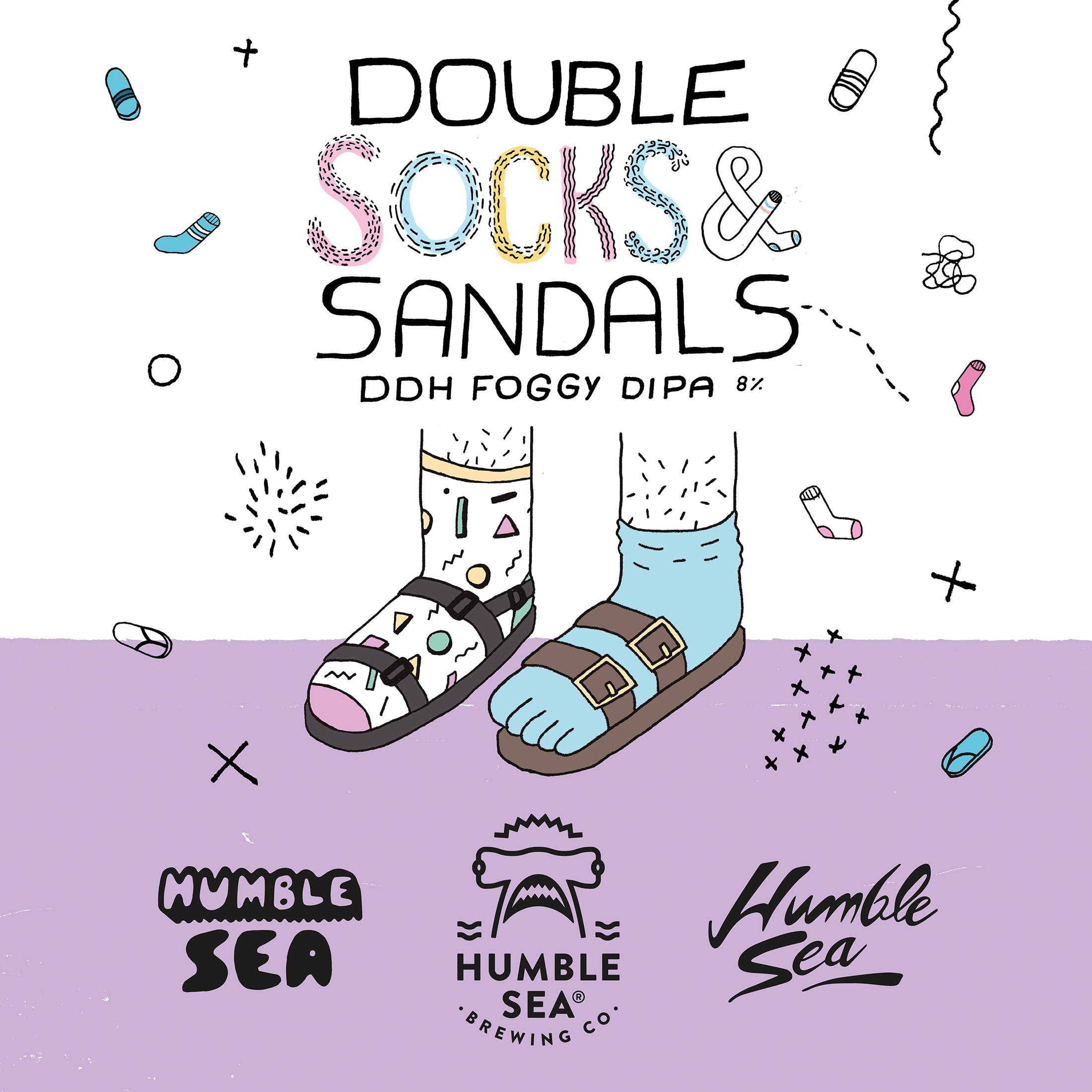 Double Socks & Sandals - Foggy DIPA (4-pack of 16 oz cans)